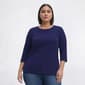 Plus Size Hasting & Smith 3/4 Sleeve Solid Round Neck Tee - image 6