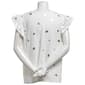 Womens Como Blu Cap Flutter Sleeve Foil Heart Blouse - image 2