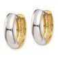 Gold Classics&#8482; 14kt. Two-Tone Huggie Earrings - image 2