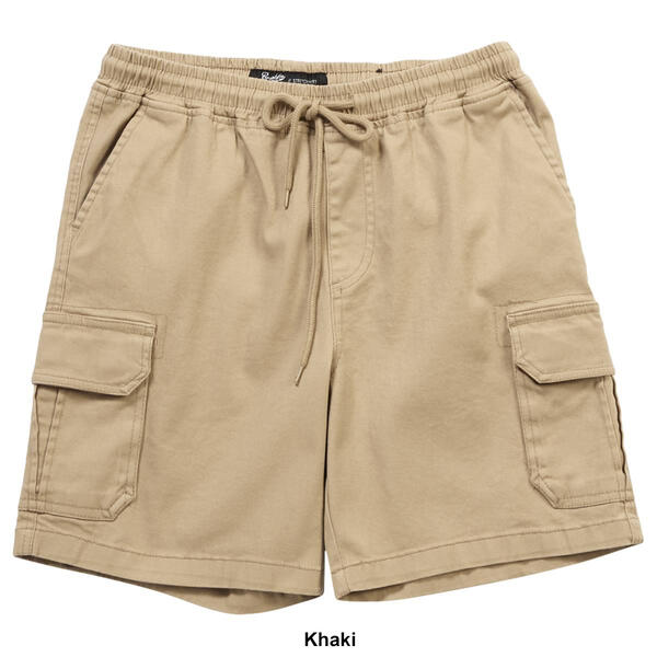 Young Mens Brooklyn Cloth&#174; Elastic Waist Twill Cargo Shorts