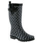 Womens Laila Rowe Stretch Dot Tall Rain Boots - image 1