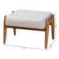 Baxton Studio Jeanine Japandi Wood Ottoman Footstool - image 6