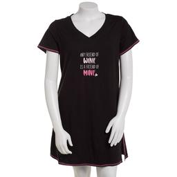 Plus Size Rene Rofe(R) Friend Of Wine Is Friend Of Mine Nightshirt
