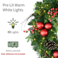 Puleo International 26in. Pre-Lit LED Ornament Adorned Wreath - image 4