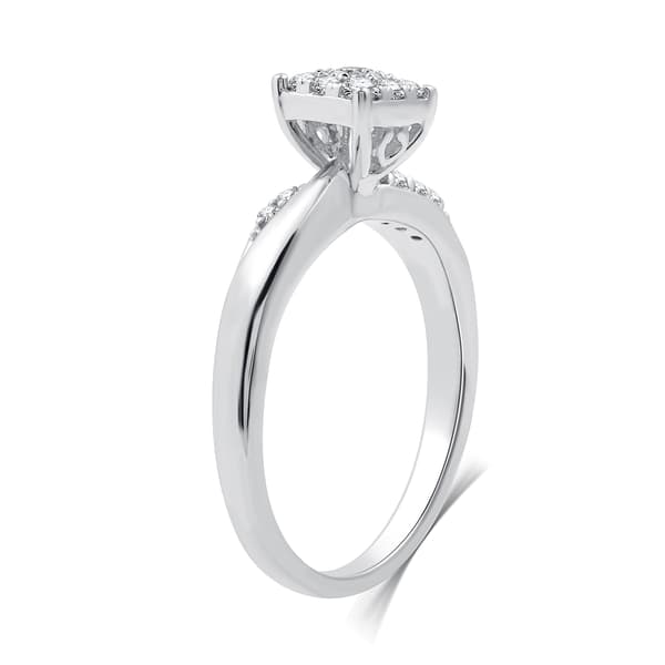 Nova Star&#174; 1/3ctw. Lab Grown Diamond Square Cluster Bridal Set