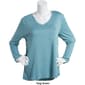 Womens RBX V-Neck Long Sleeve Tee - image 3