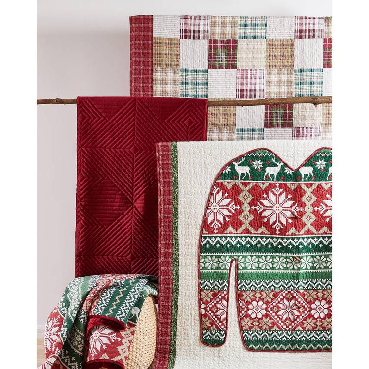 Greenland Home Fashions™ Ugly Sweater Patchwork Throw Blanket