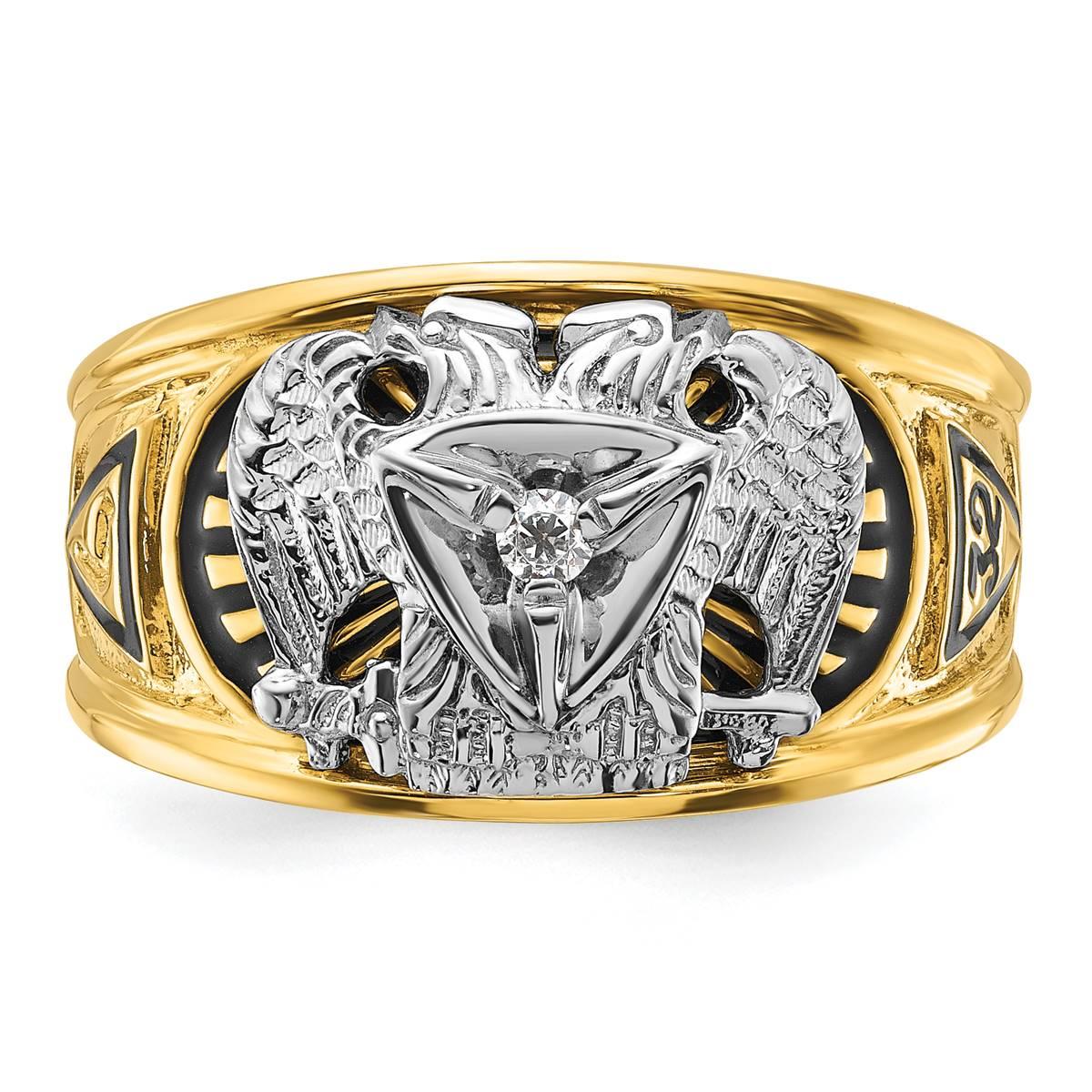 Mens Gentlemen’s Classics™ 14kt. Gold 1/20ctw. Diamond Eagle Ring