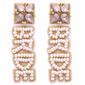 Bridal Pink Bride Seed Bead Drop Earrings - image 1