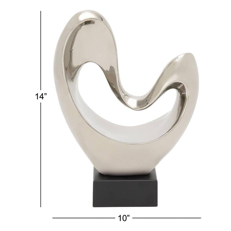 9th & Pike® Modern Porcelain Abstract Sculpture