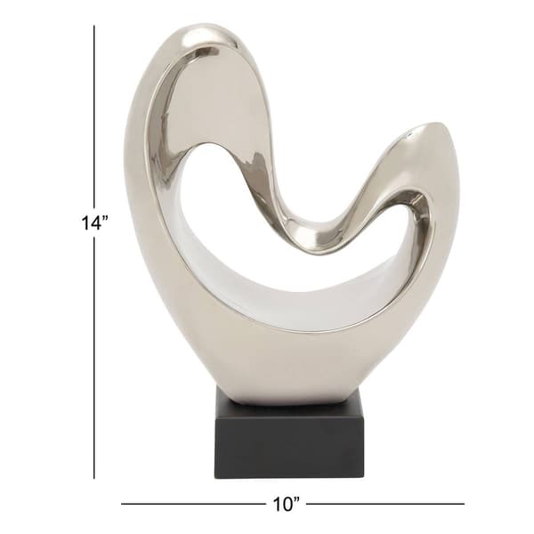 9th & Pike® Modern Porcelain Abstract Sculpture