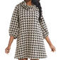 Womens Robbie Bee 3/4 Sleeve Houndstooth Knit Dress - image 3