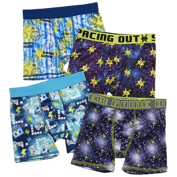 Boys Ten28 4pk. Space Game Underwear - Blue/Multi - image 
