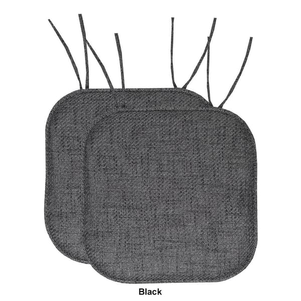 Sweet Home Collection Herringbone Memory Foam Chair Pad w/ Ties