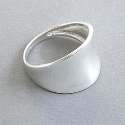 Marsala Sterling Silver Polished Cigar Band Ring