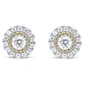 Nova Star® Yellow Gold 1/2ctw. Lab Grown Diamond Halo Earrings - image 3