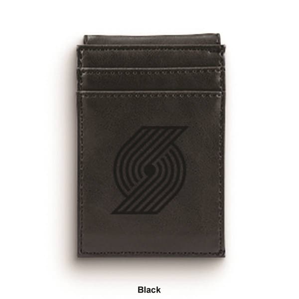 Mens NBA Portland Trail Blazers Faux Leather Front Pocket Wallet