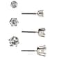 Anne Klein Crystal Trio Stud Earrings - image 1