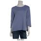 Petite Hasting & Smith 3/4 Sleeve Polka Dot Open Crew Neck Tee - image 9