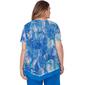 Plus Size Alfred Dunner Neptune Beach Knit Tie Dye Texture Blouse - image 3