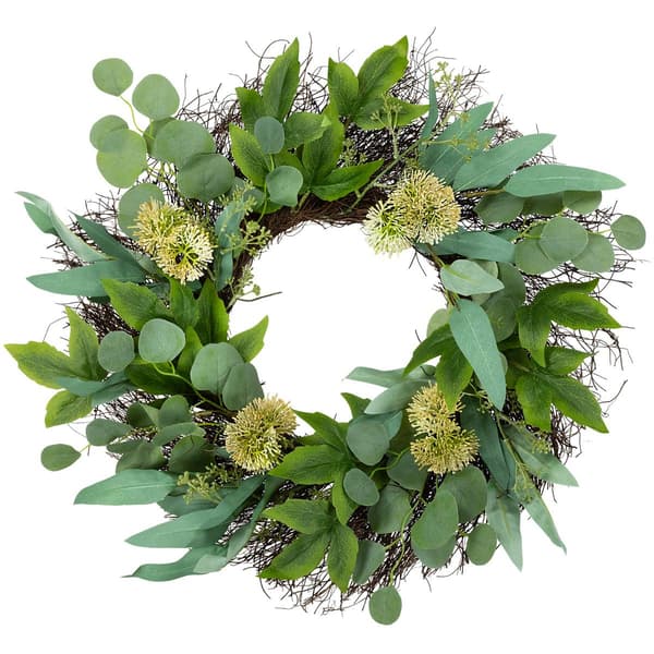 Northlight Seasonal Artificial Eucalyptus & Olive Leaf Wreath