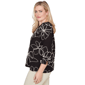 Petite Alfred Dunner Detail Driven Floral Embroidery Blouse - image 4