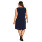 Plus Size R&M Richards Chevron Metallic Jacket Dress - image 4