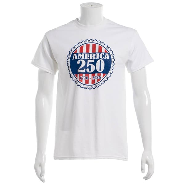 Mens Home of the Brave 250 Round Badge Short Sleeve Tee - Boscov's