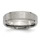 Mens Endless Affection&#40;tm&#41; Titanium 6mm Satin & Beveled Edge Band - image 1