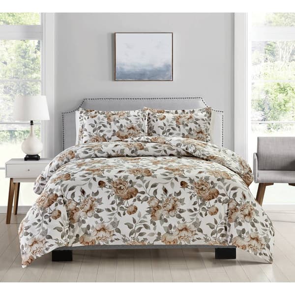 Bibb Home 1800 Series Wildflower 3pc. Duvet Cover Set