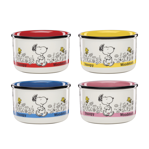 Lenox® Chef Snoopy Snack Bowls - Set of 4 - image 