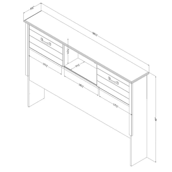 South Shore Ulysses Full Bookcase Headboard