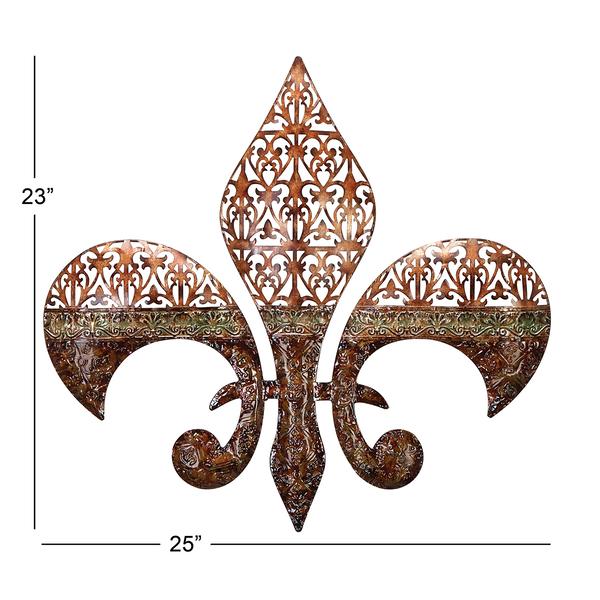 9th & Pike® Fleur De Lis Pierced Wall Décor