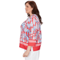 Plus Size Alfred Dunner Port Side 3/4 Sleeve Mosaic Fish Blouse - image 3