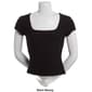Juniors Derek Heart Short Sleeve Square Neck Double Layer Tee - image 4