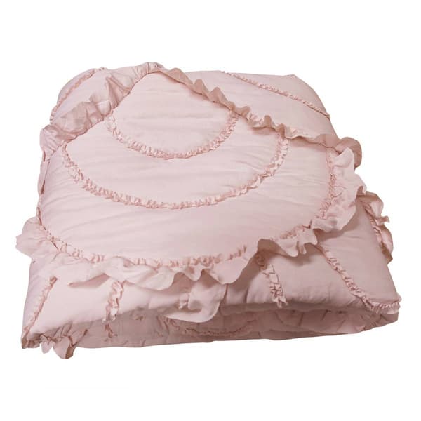 Design Studio Scallop Ruffle Garment Washed Quilt Set