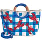 SOL and MER Crossed Stripe Tote With Lobsters - image 1