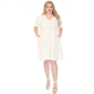 Plus Size White Mark V-Neck Short Sleeve Dress - image 1