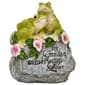 Resin My Garden Grows with Love Frog Couple Garden Stone - image 1