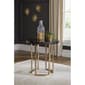 Coaster Corliss Americano and Rose Brass Round End Table - image 1