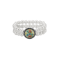 1928 Flower Decal Double Row Stretch Bracelet - image 1