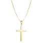 Sterling Silver Block Cross Pendant Necklace - image 1
