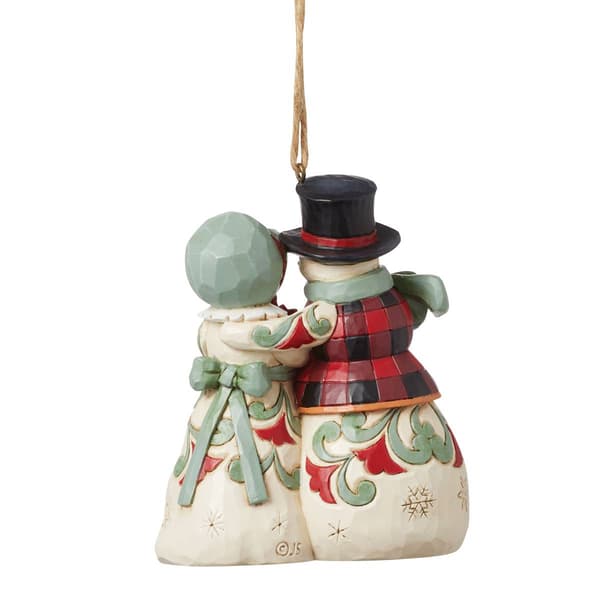 Jim Shore Heartwood Creek Snowman Mr&amp;Mrs Christmas Ornament