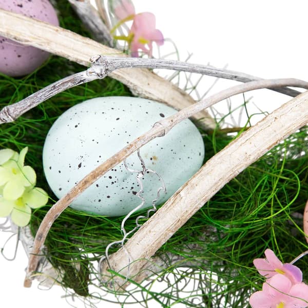 Northlight Seasonal Speckled Eggs & Flowers Easter Wreath