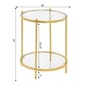 Convenience Concepts Royal Crest 2 Tier Round Glass End Table - image 4