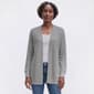 Womens 89th & Madison Long Sleeve Open Front Back Detail Cardigan - image 3
