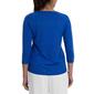 Petite Zac & Rachel 3/4 Sleeve Stud Accent Details Sweater - image 3