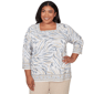 Plus Size Alfred Dunner Comfort & Joy Square Neck Animal Print B - image 1