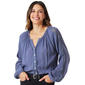 Womens Angels Forever Young Hazel Rayon Gauze Bf Top W/Crochet T - image 1