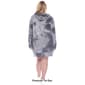 Plus Size White Mark Long Sleeve Hooded Tie Dye Sweatshirt Dress - image 2